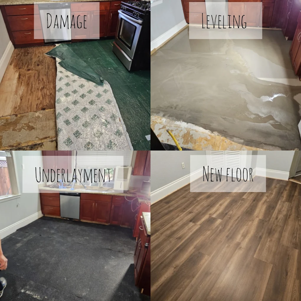Before and after dustless hardwood floor sanding and refinishing, San Francisco home